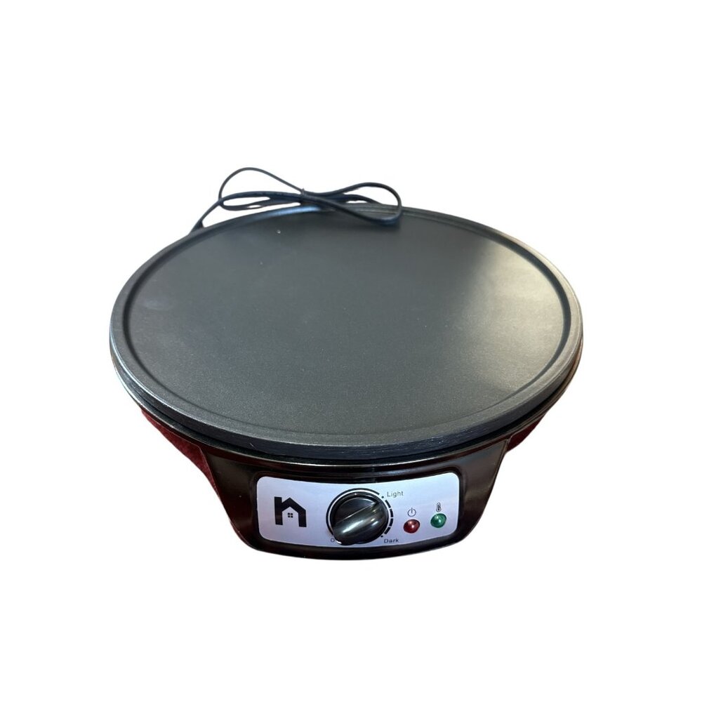 New House Kitchen 12" Electric Crepe Maker & Griddle NH33-C Nonstick w/ Accessor - Picture 2 of 5